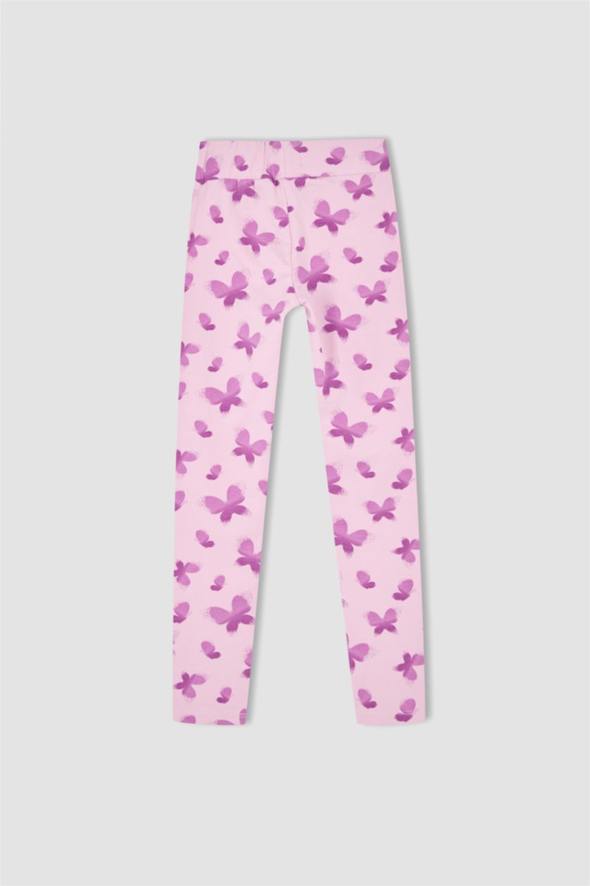 GIRLS & TEENS Ecru Girl Regular Fit Short Sleeve Butterfly Print Pyjama Set