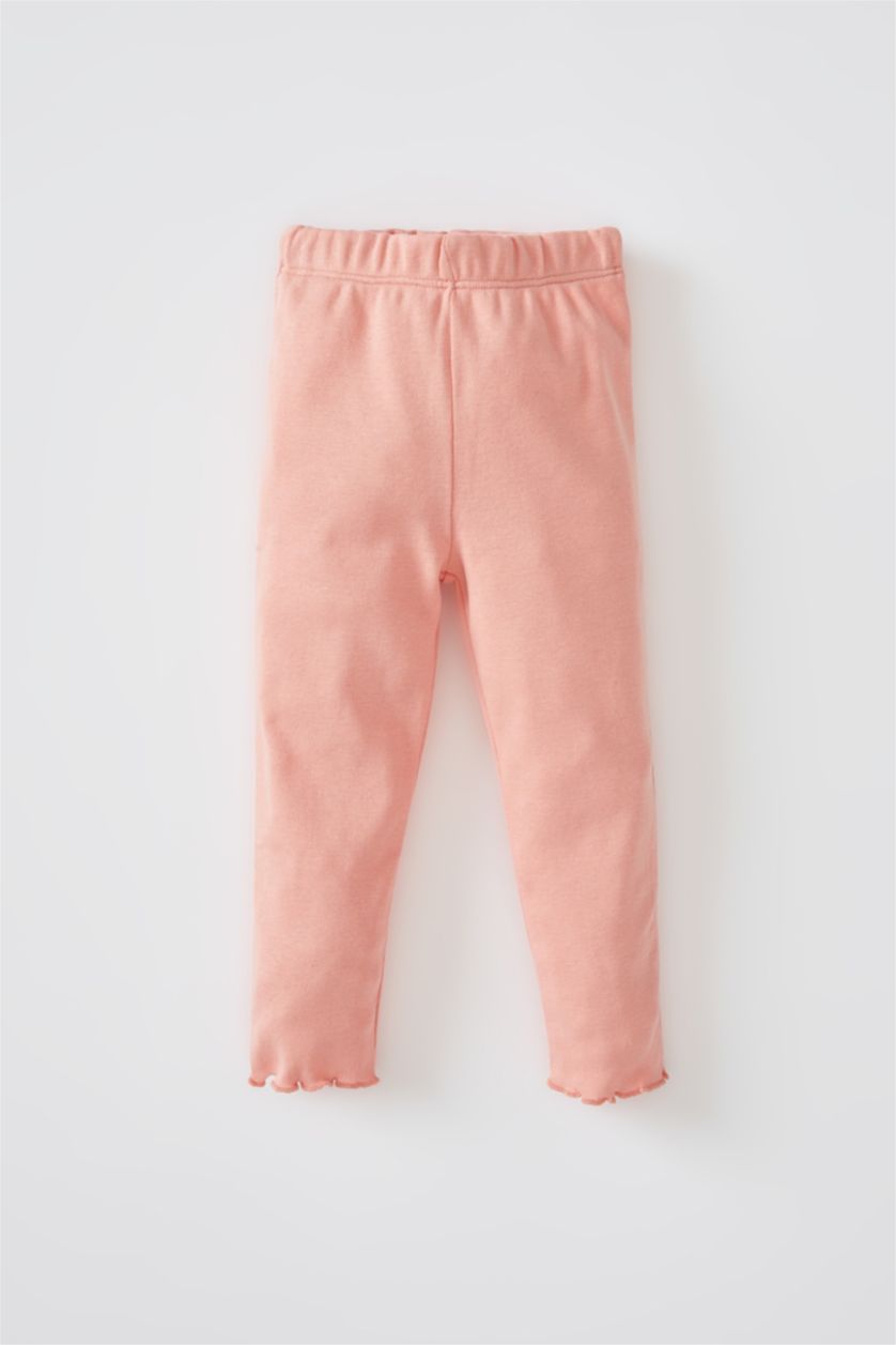 BABY GIRL Ecru Baby Girl Rainbow Printed Long Sleeve Cotton T-Shirt Leggings Set