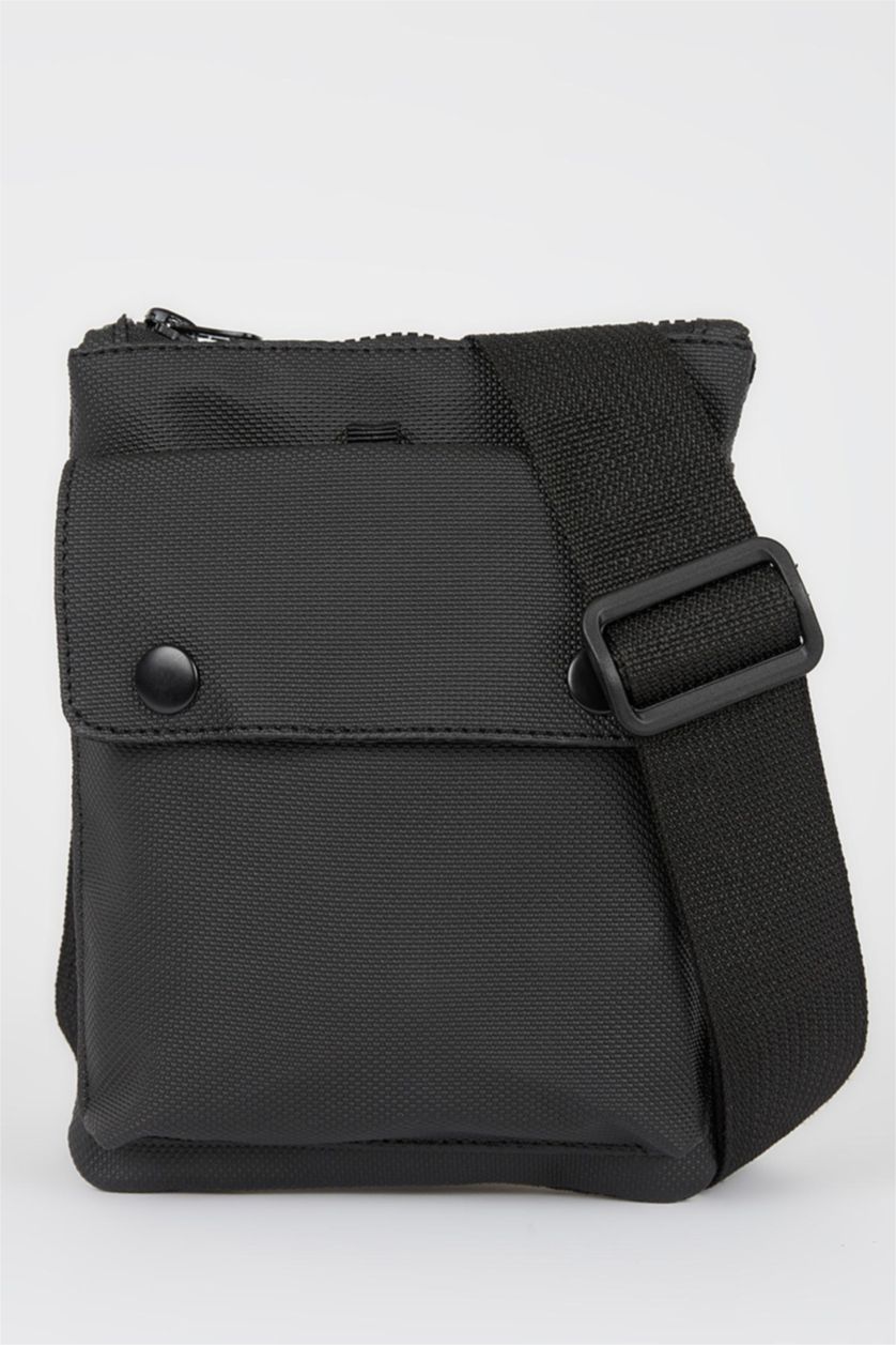 HOMME Noir Grand sac à bandoulière pour homme