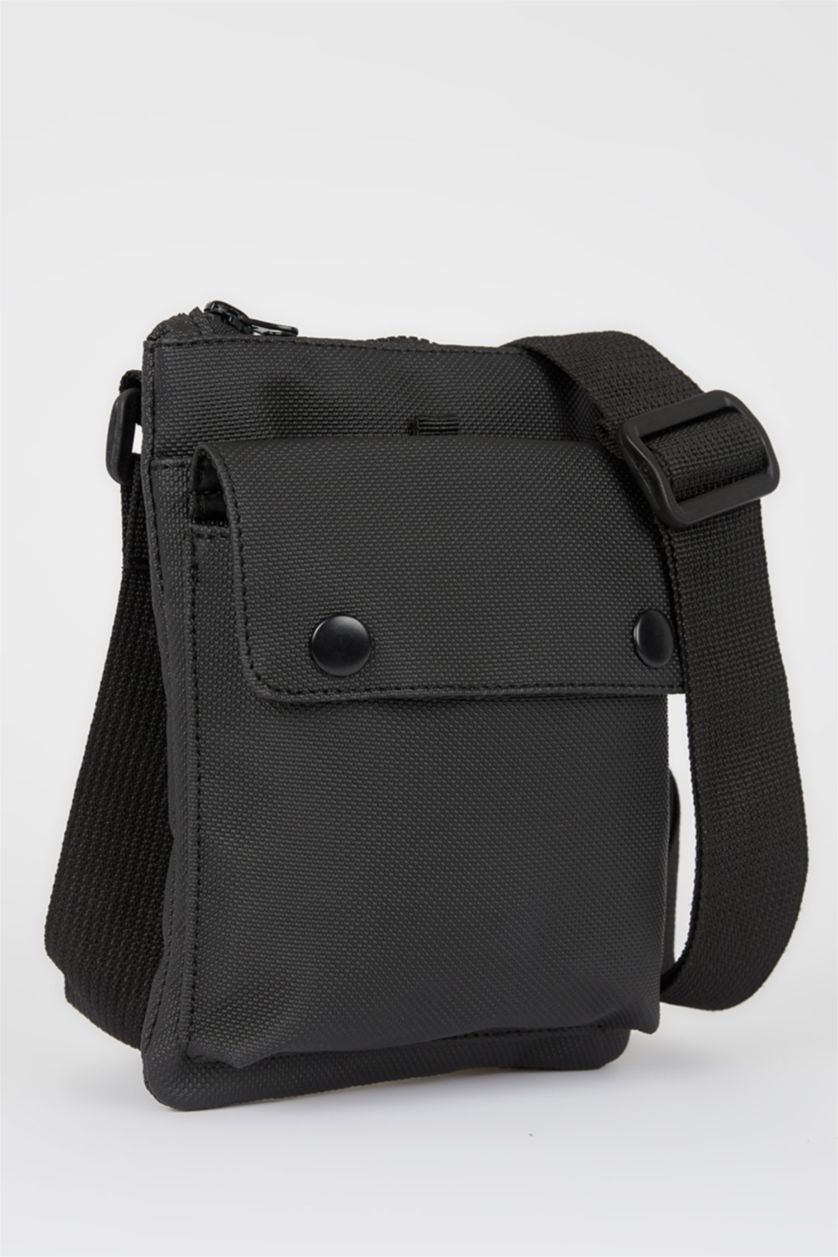 HOMME Noir Grand sac à bandoulière pour homme