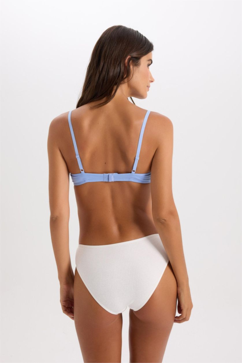 Woman Blue Fall in Love Ribbed 3 Pack Slip Panties