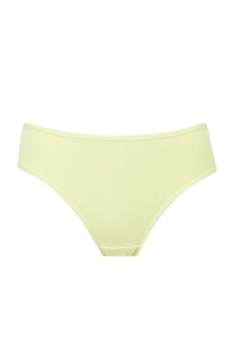 Woman Blue Fall in Love Ribbed 3 Pack Slip Panties