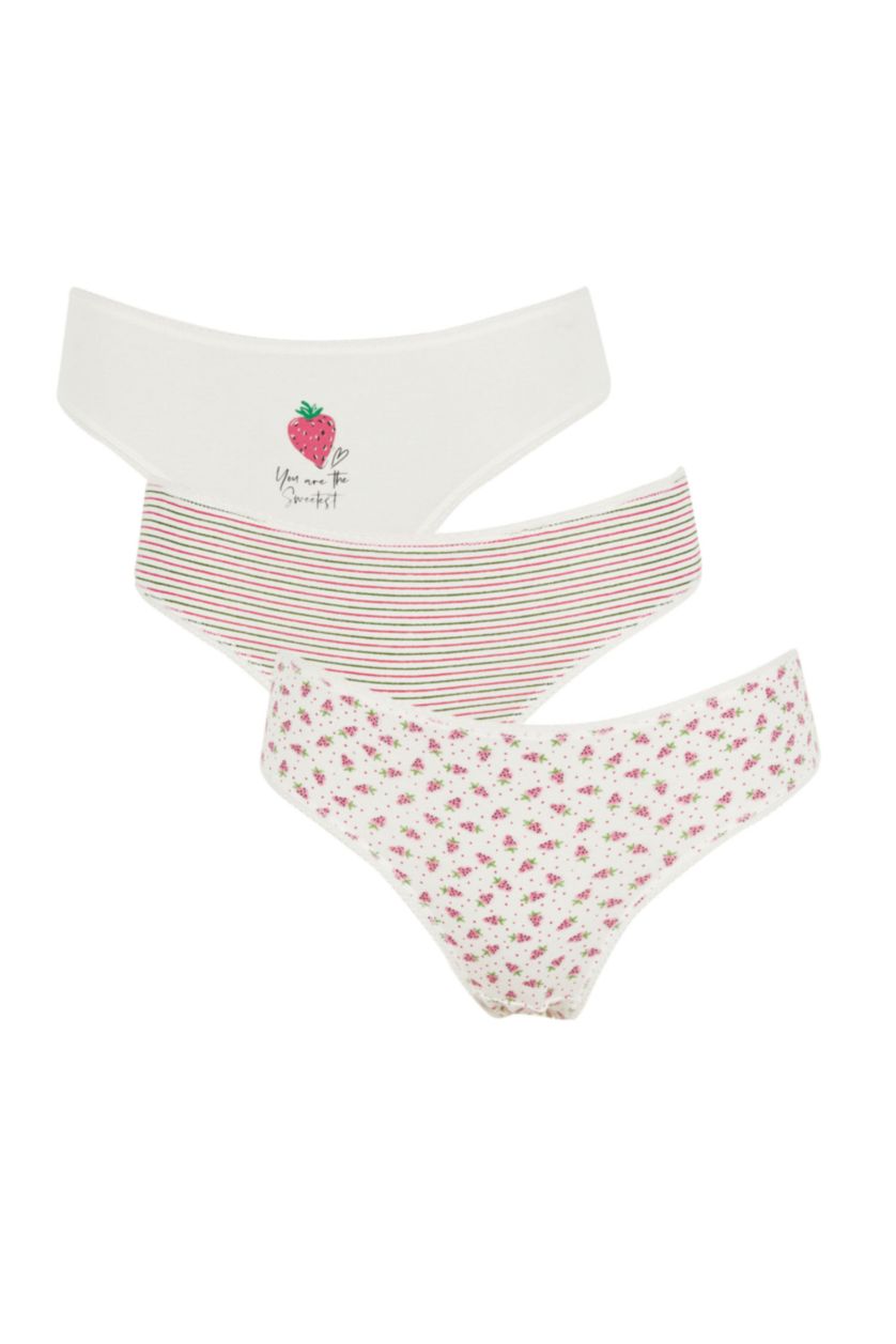 نساء اوف وايت سروال داخلي مطبوع من Fall In Love