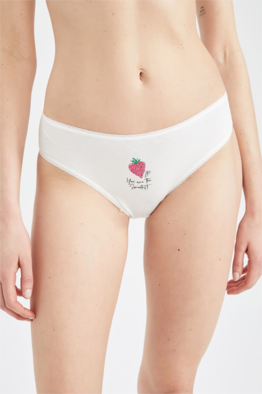 نساء اوف وايت سروال داخلي مطبوع من Fall In Love