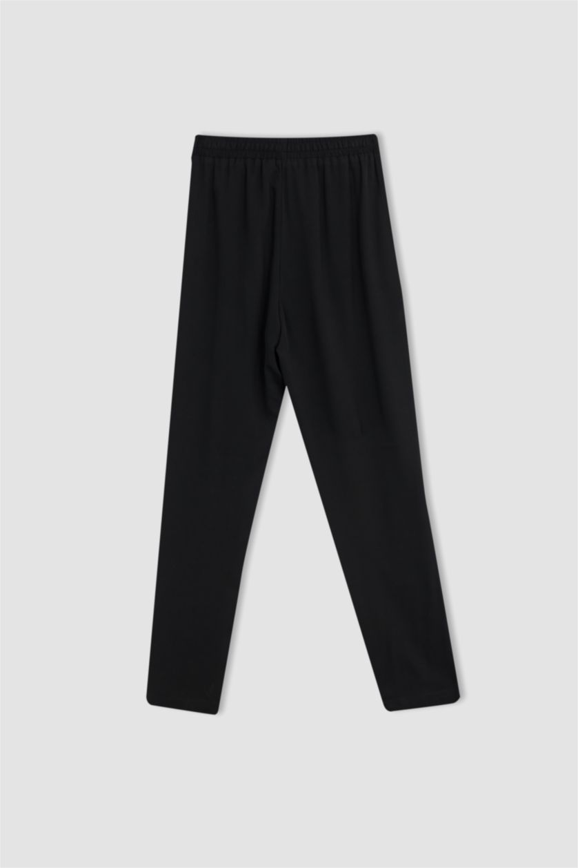FEMME Noir Pantalon coupe classique
