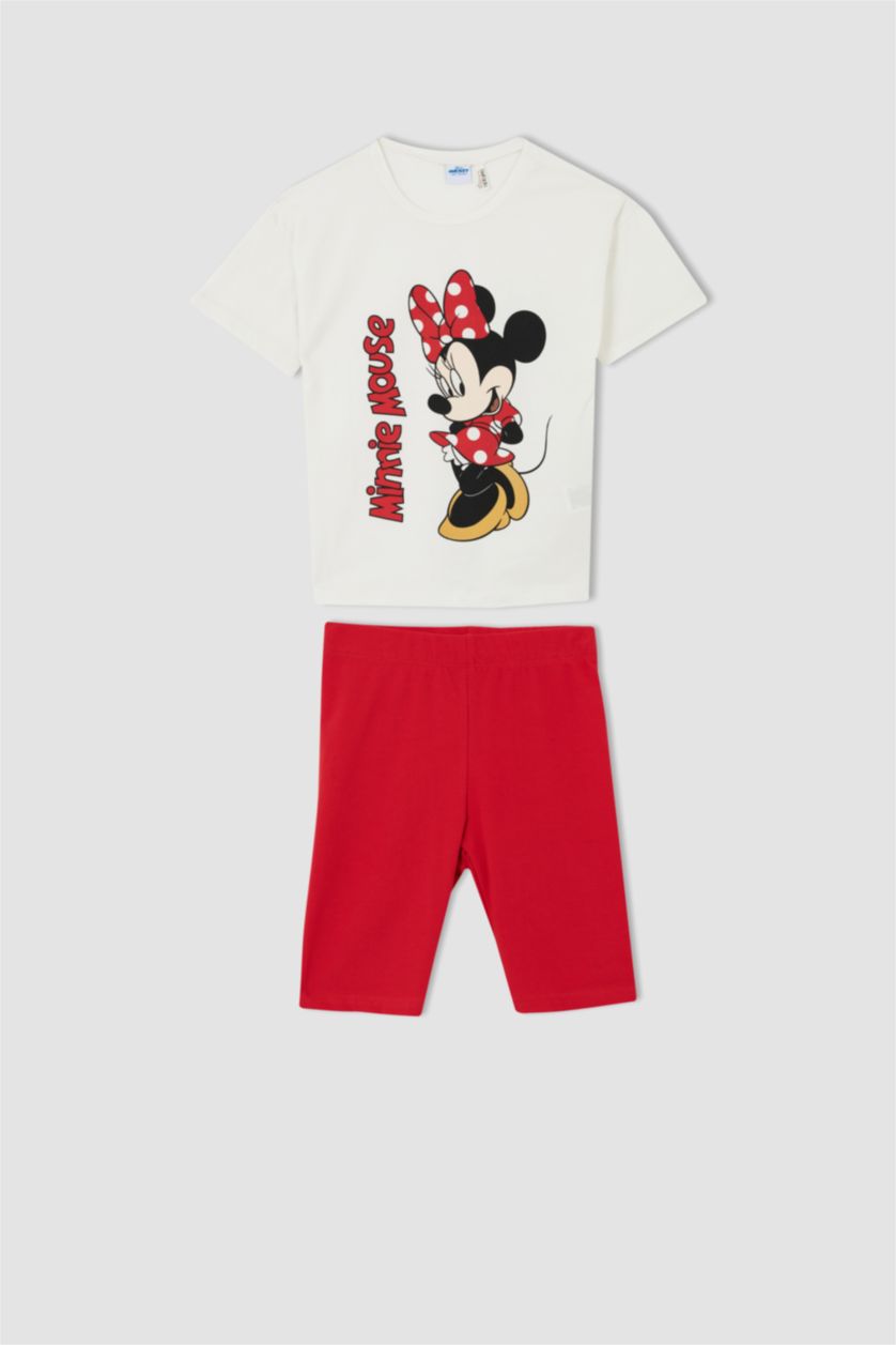FILLES Écru Ensemble En Tricot Col rond Manche Courte 2 Mickey & Minnie (Standard Characters) Fille