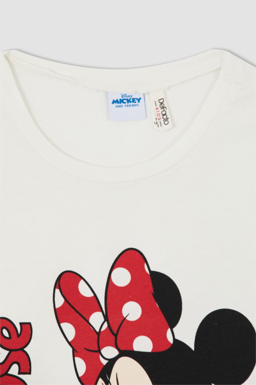 FILLES Écru Ensemble En Tricot Col rond Manche Courte 2 Mickey & Minnie (Standard Characters) Fille