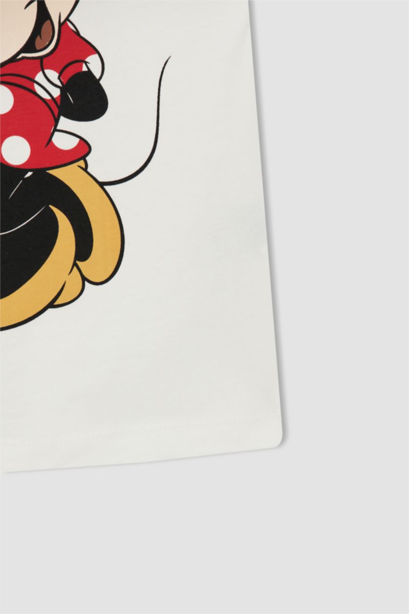 FILLES Écru Ensemble En Tricot Col rond Manche Courte 2 Mickey & Minnie (Standard Characters) Fille