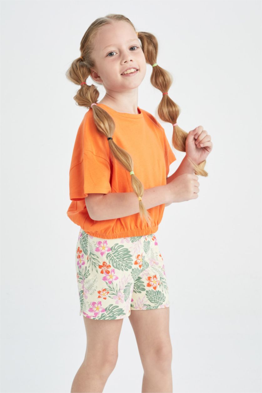 FILLES Rouge Ensemble En Tricot Col rond Manche Courte 2 Fille