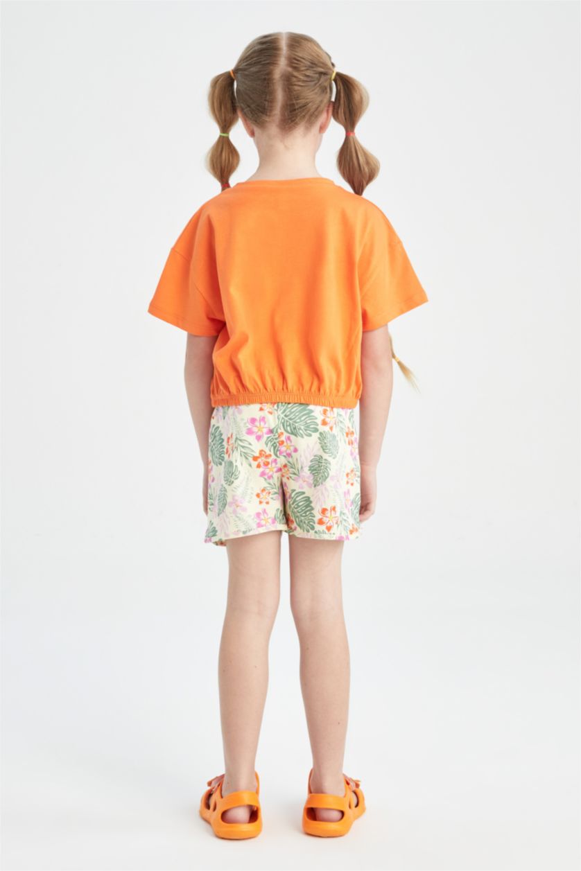 FILLES Rouge Ensemble En Tricot Col rond Manche Courte 2 Fille