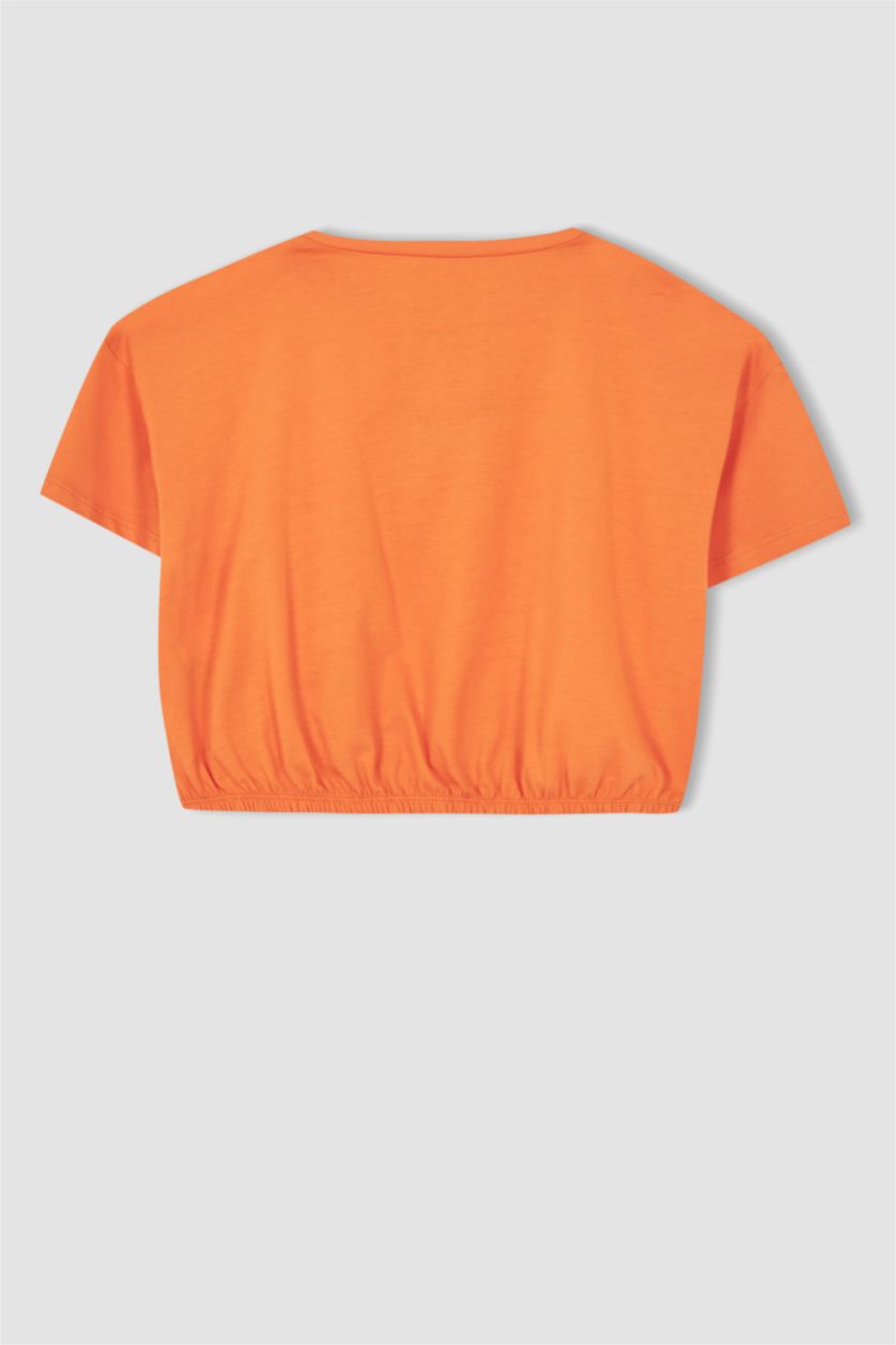 FILLES Rouge Ensemble En Tricot Col rond Manche Courte 2 Fille