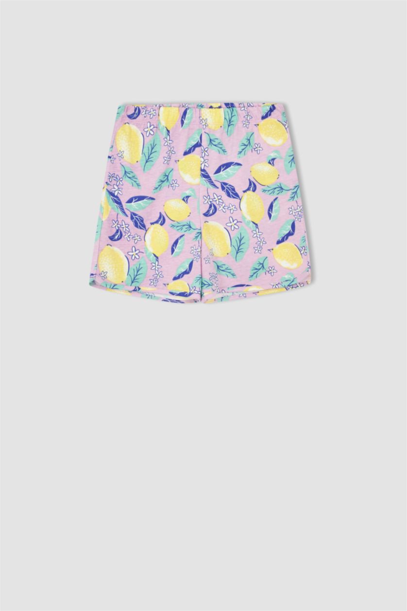 FILLES Jaune Ensemble En Tricot Col rond Manche Courte 2 Fille