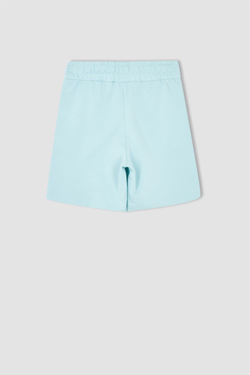 FILLES Turquoise T-shirt court en coton à manches courtes pour fille