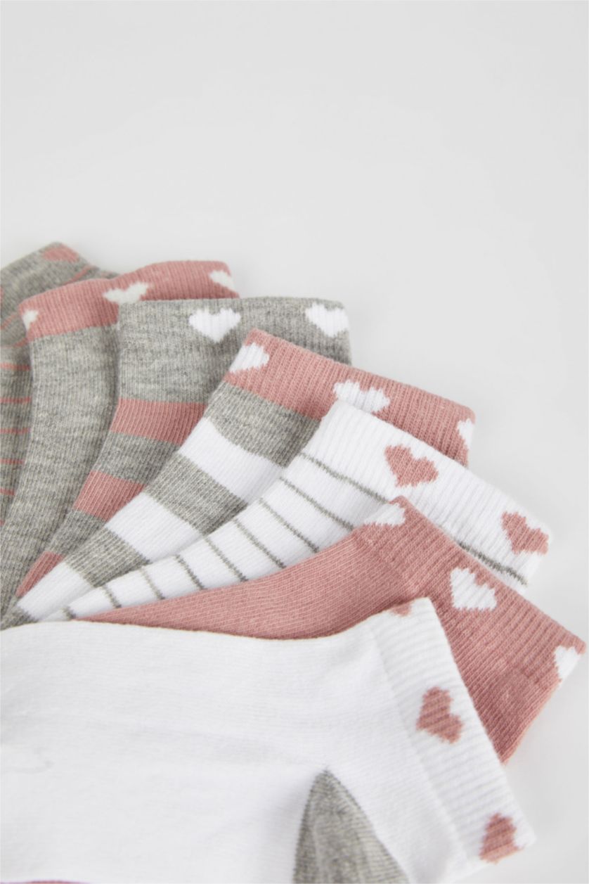 Kız Çocuk - Genç Kız Karma Kız Çocuk 7'li Pamuklu Patik Çorap
