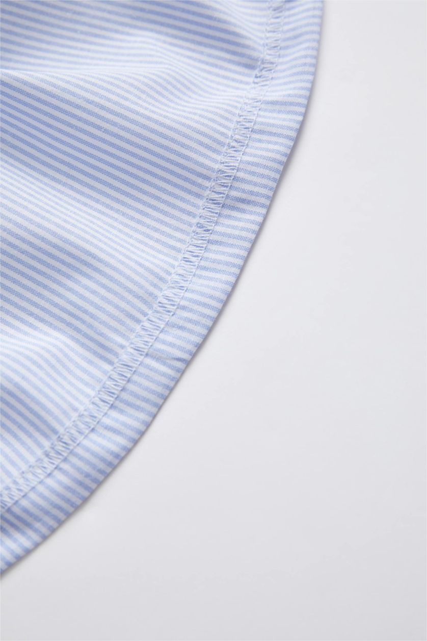 BÉBÉ FILLE Beige Robe en popeline rayée sans manches à col rond bébé fille