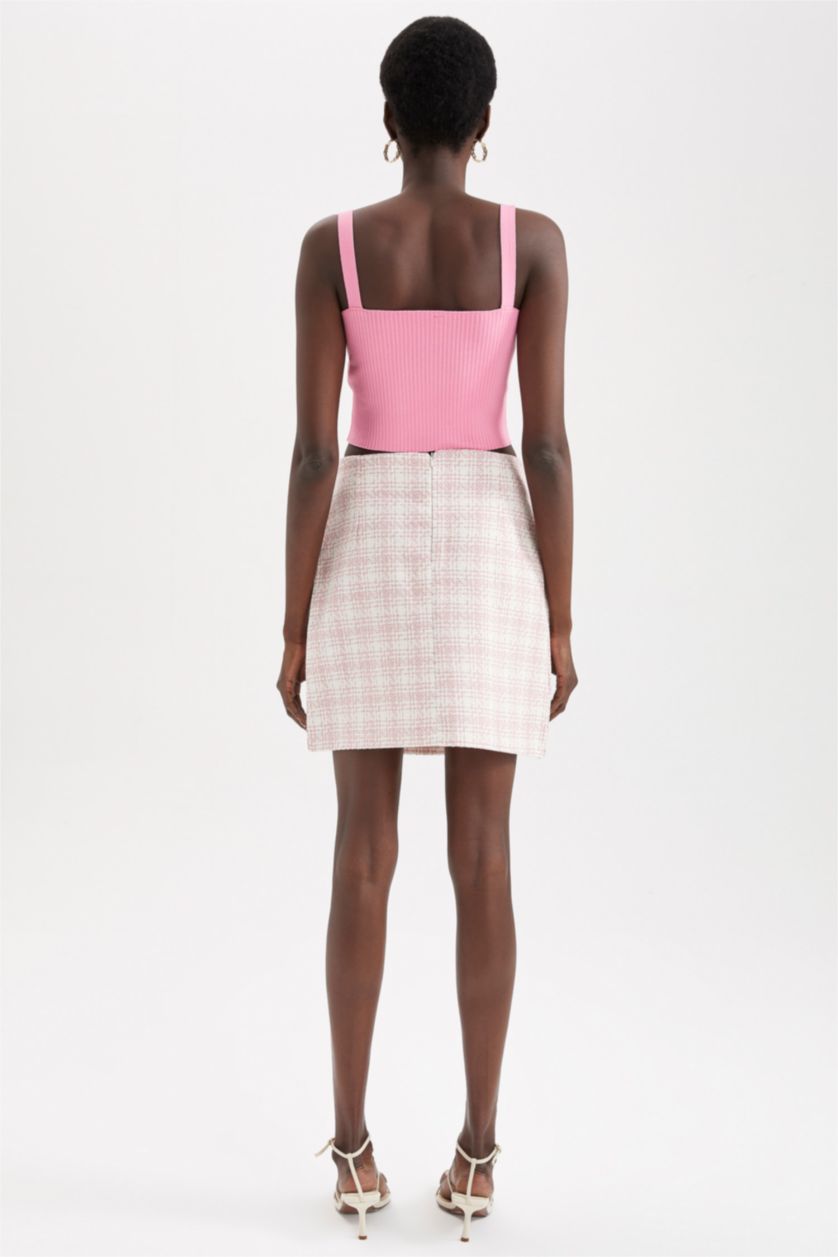 FEMME Rose Jupe Taille Normale Doublé