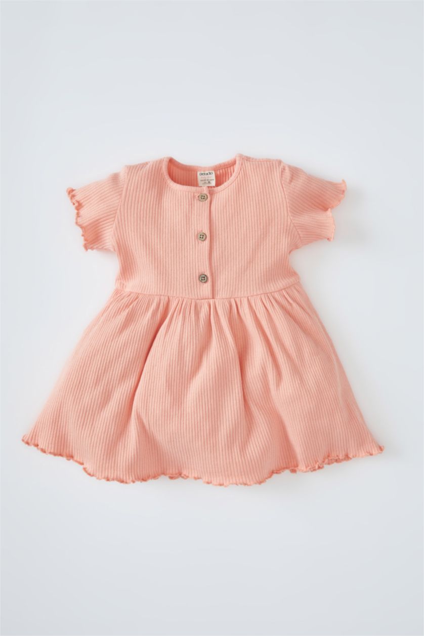 BÉBÉ FILLE Orange Col Ras Du Cou