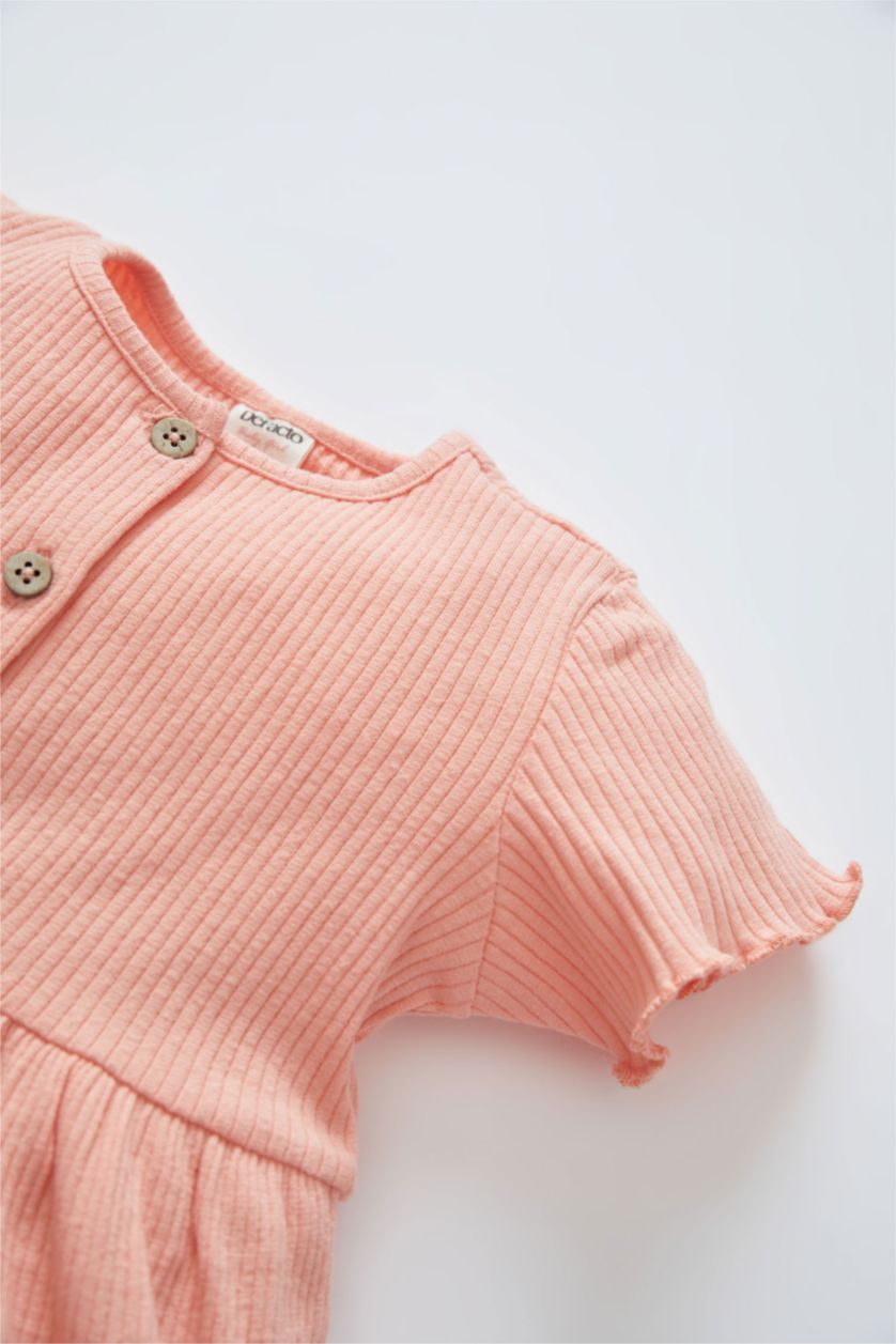 BÉBÉ FILLE Orange Col Ras Du Cou