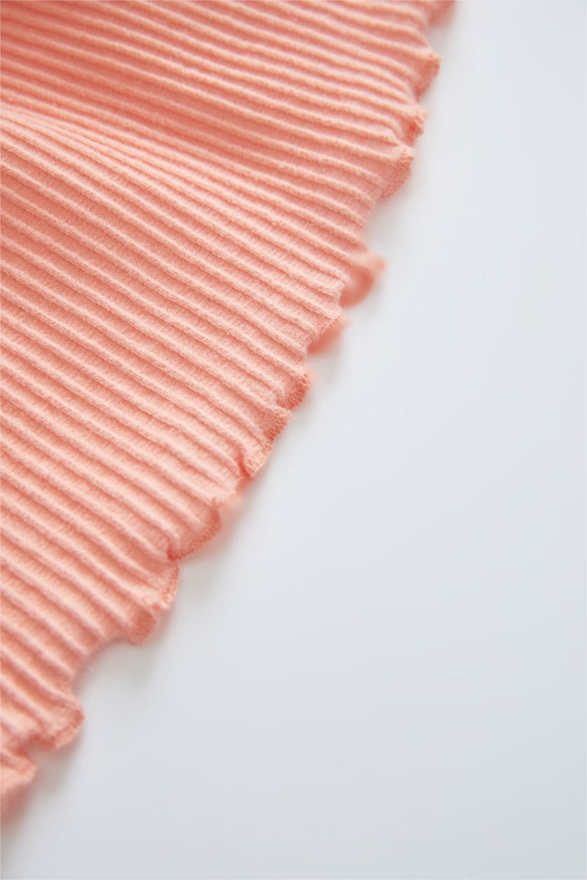 BÉBÉ FILLE Orange Col Ras Du Cou