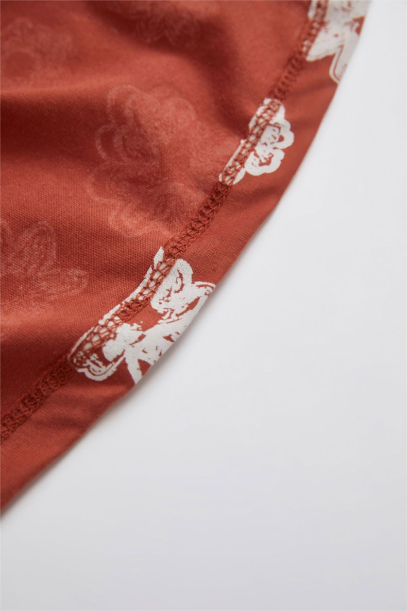 BÉBÉ FILLE Orange Robe sans manches en coton à motifs floraux coupe régulière pour bébé fille