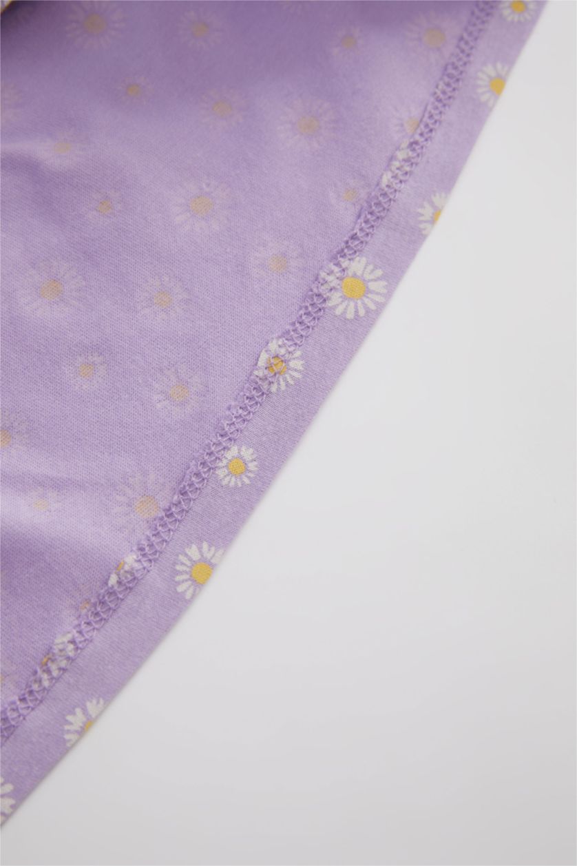 BÉBÉ FILLE Violet Clair Robe en coton 2 pièces sans manches à motifs floraux pour bébé fille