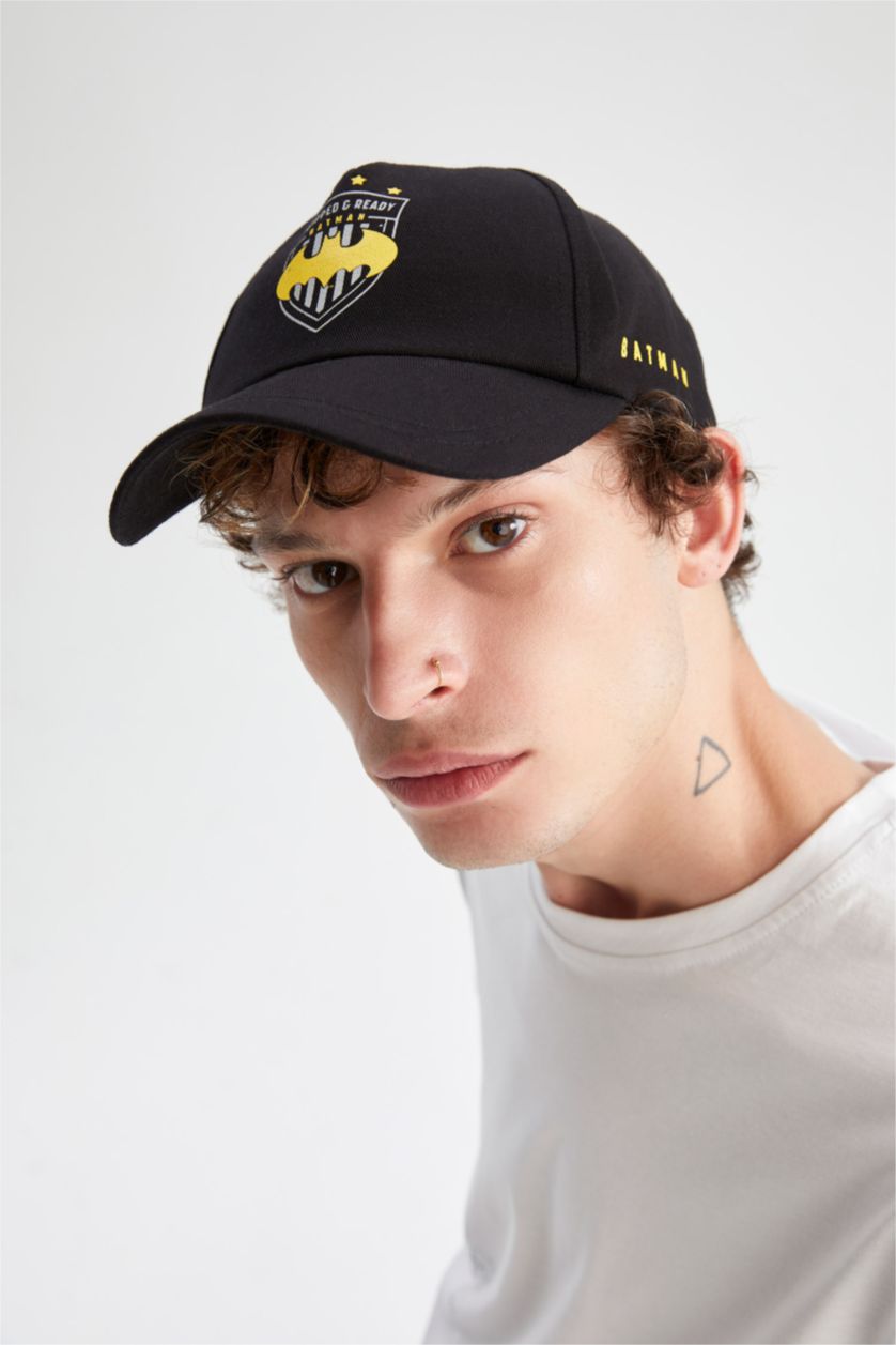HOMME Noir Casquette imprimée sous licence Batman pour homme