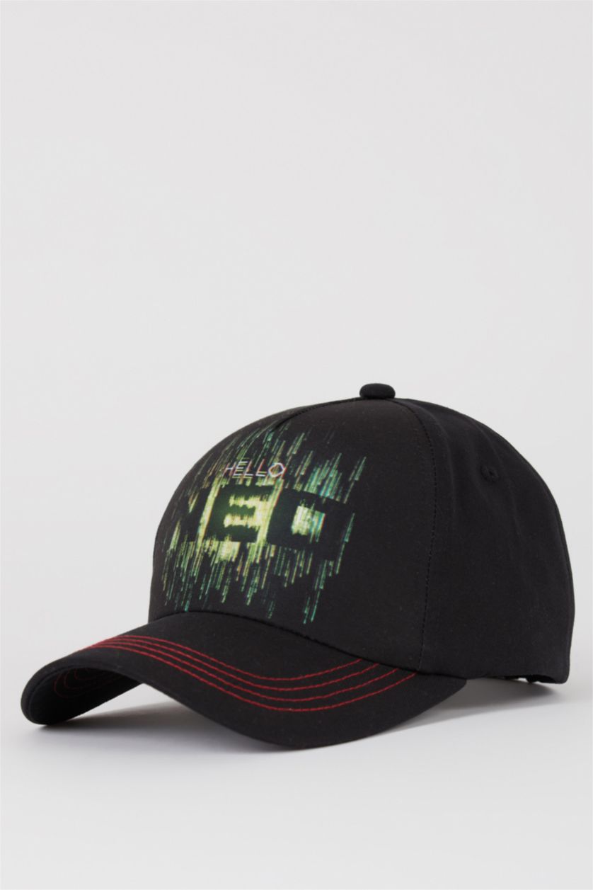 MAN Black Man Printed Matrix 4 Licensed Hat