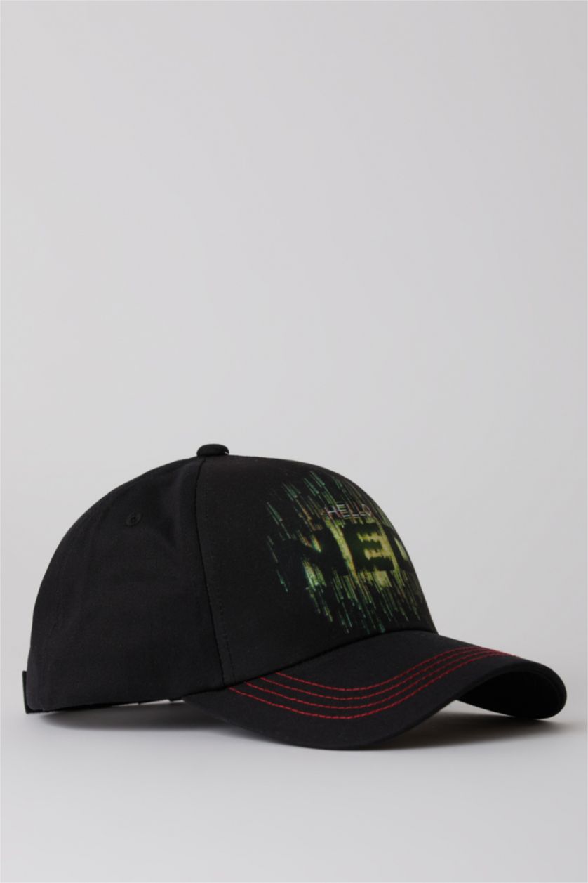 MAN Black Man Printed Matrix 4 Licensed Hat
