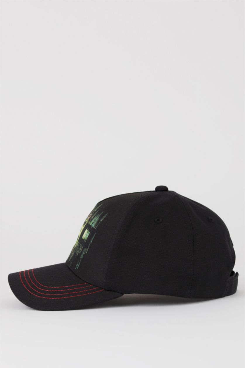 MAN Black Man Printed Matrix 4 Licensed Hat