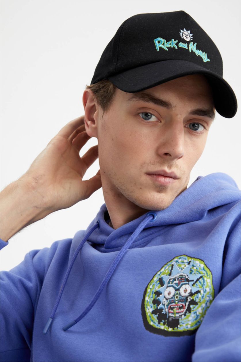 MAN Black Men Rick and Morty Licensed Embroidery Baseball Basketball Cap