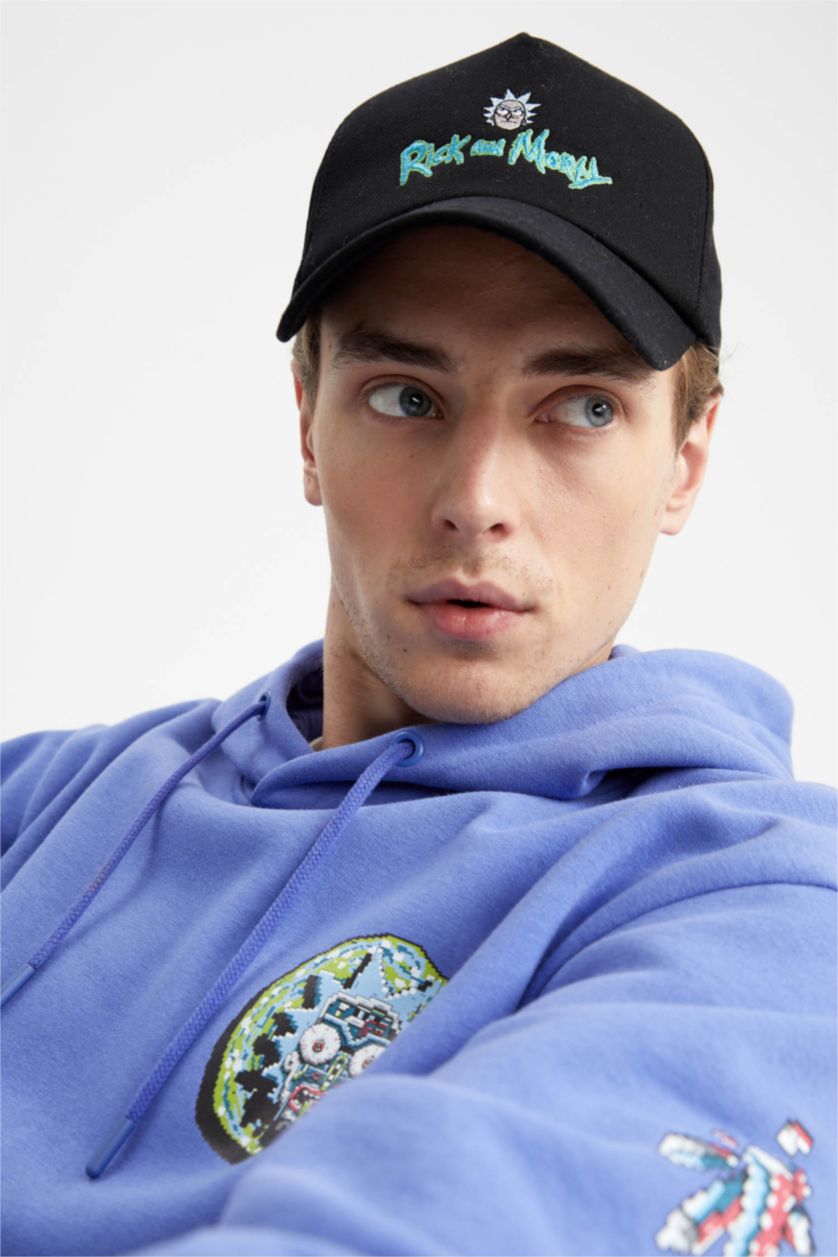 MAN Black Men Rick and Morty Licensed Embroidery Baseball Basketball Cap