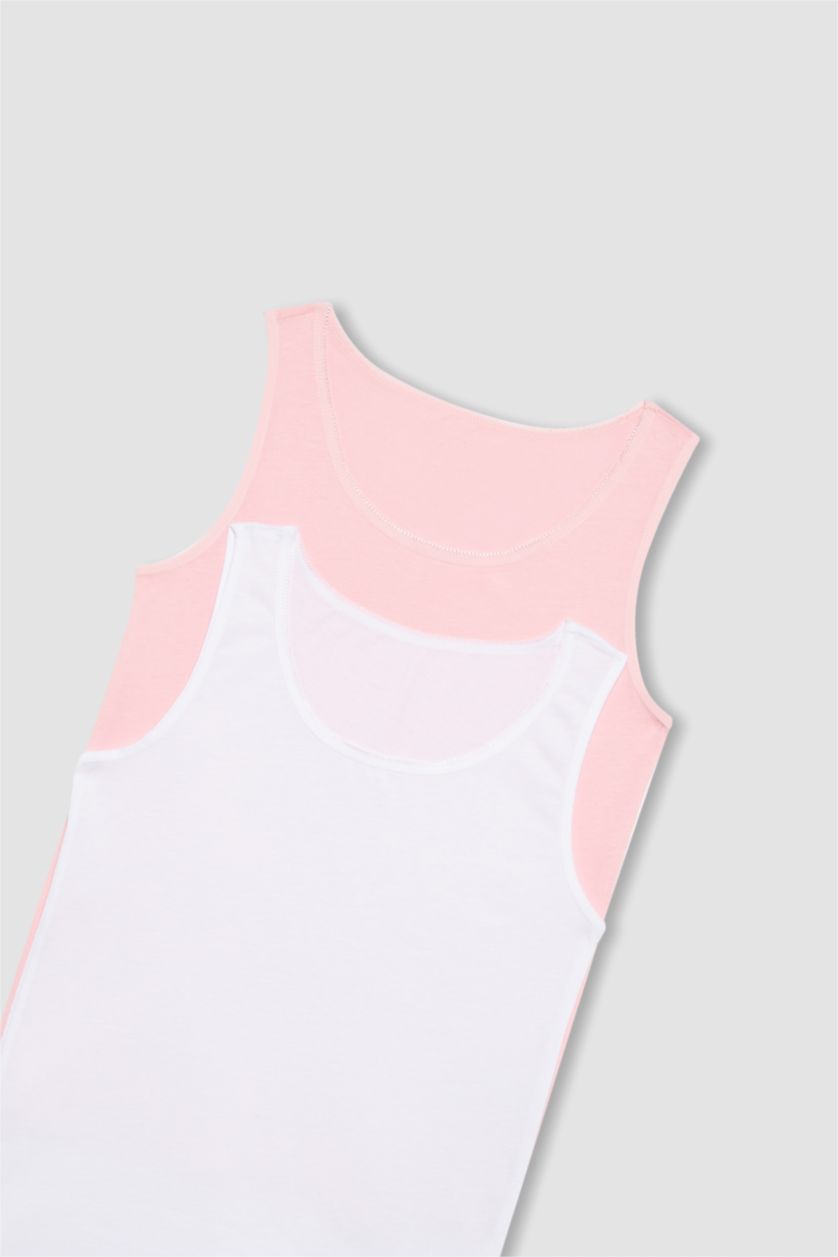 GIRLS & TEENS Pink تانك توب قصة عادية