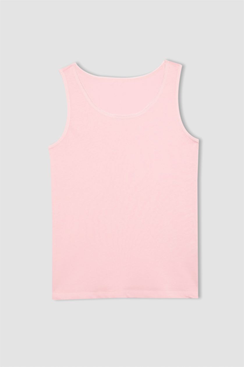 GIRLS & TEENS Pink تانك توب قصة عادية