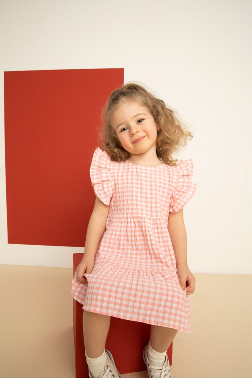 BÉBÉ FILLE Rose Robe transparente sans manches en vichy pour bébé fille