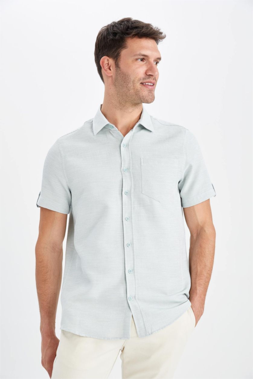 MAN Mint Regular Fit Short Sleeve Shirt