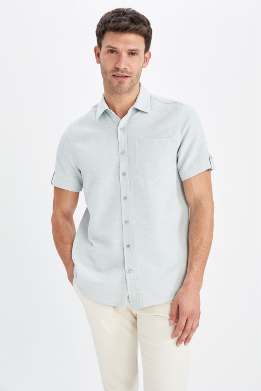 MAN Mint Regular Fit Short Sleeve Shirt