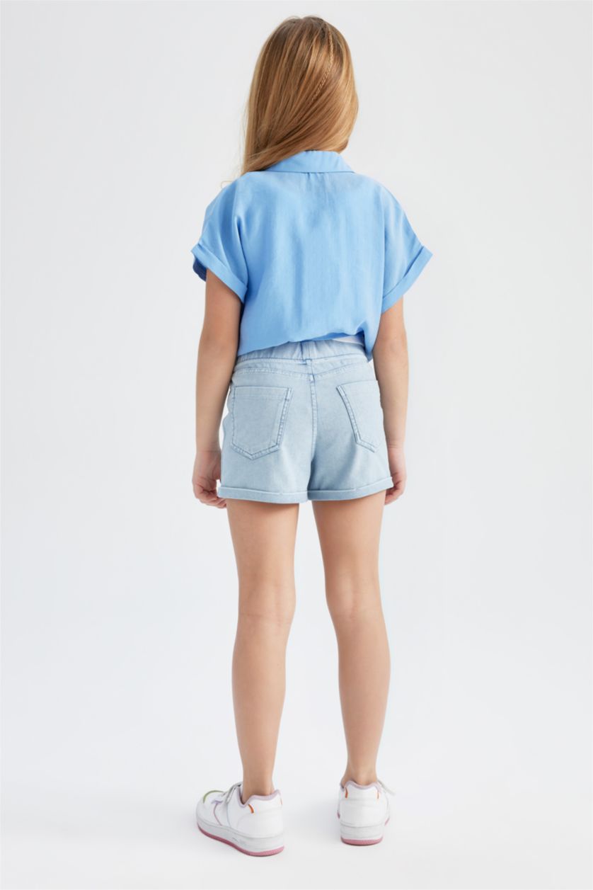 FILLES BLEU Clair Short Jean Look pour fille