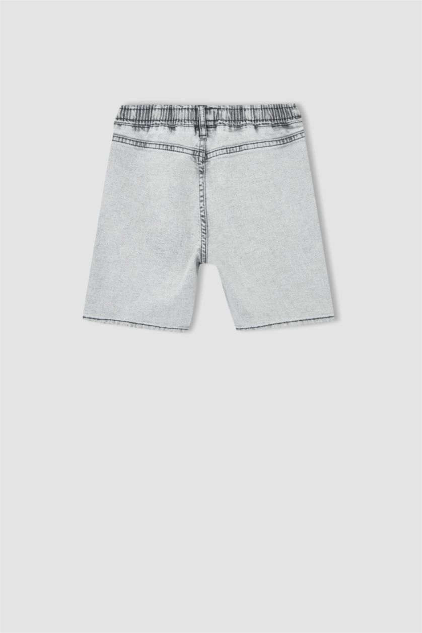GARÇONS Gris Clair Short Jean Bande élastique