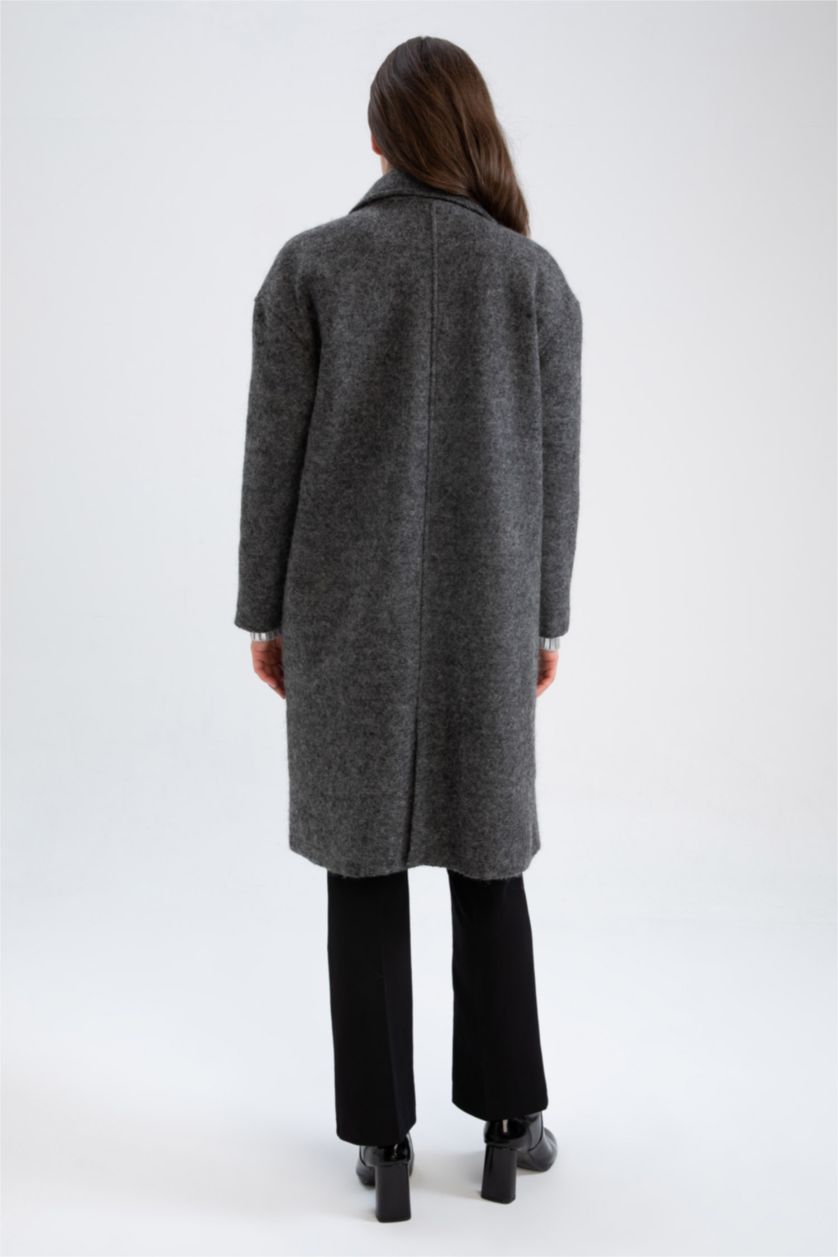 FEMME Gris Veste Confortable En Faux Feutre