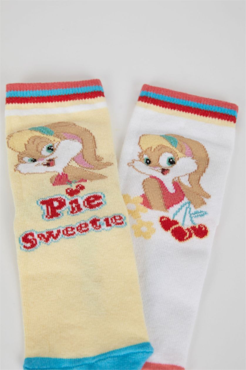Kız Çocuk - Genç Kız Karma Kız Çocuk Looney Tunes 2'li Pamuklu Uzun Çorap
