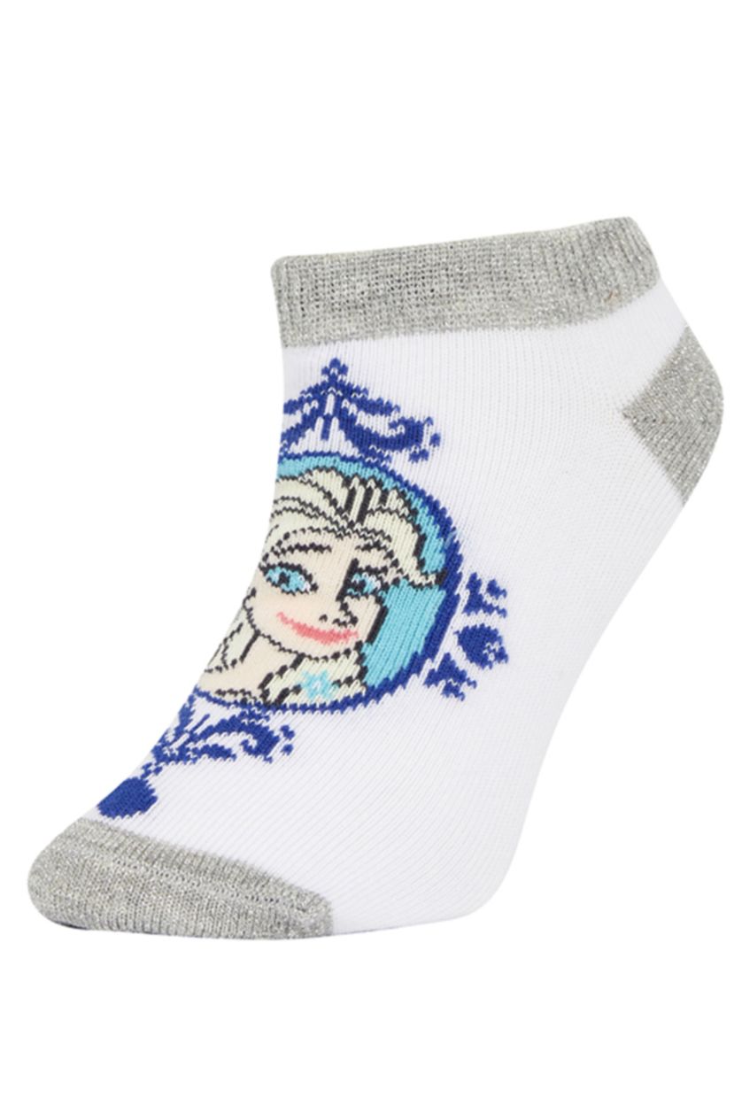 GIRLS & TEENS MIXED Girl's Frozen Licensed Cotton 3 Pack Short Socks
