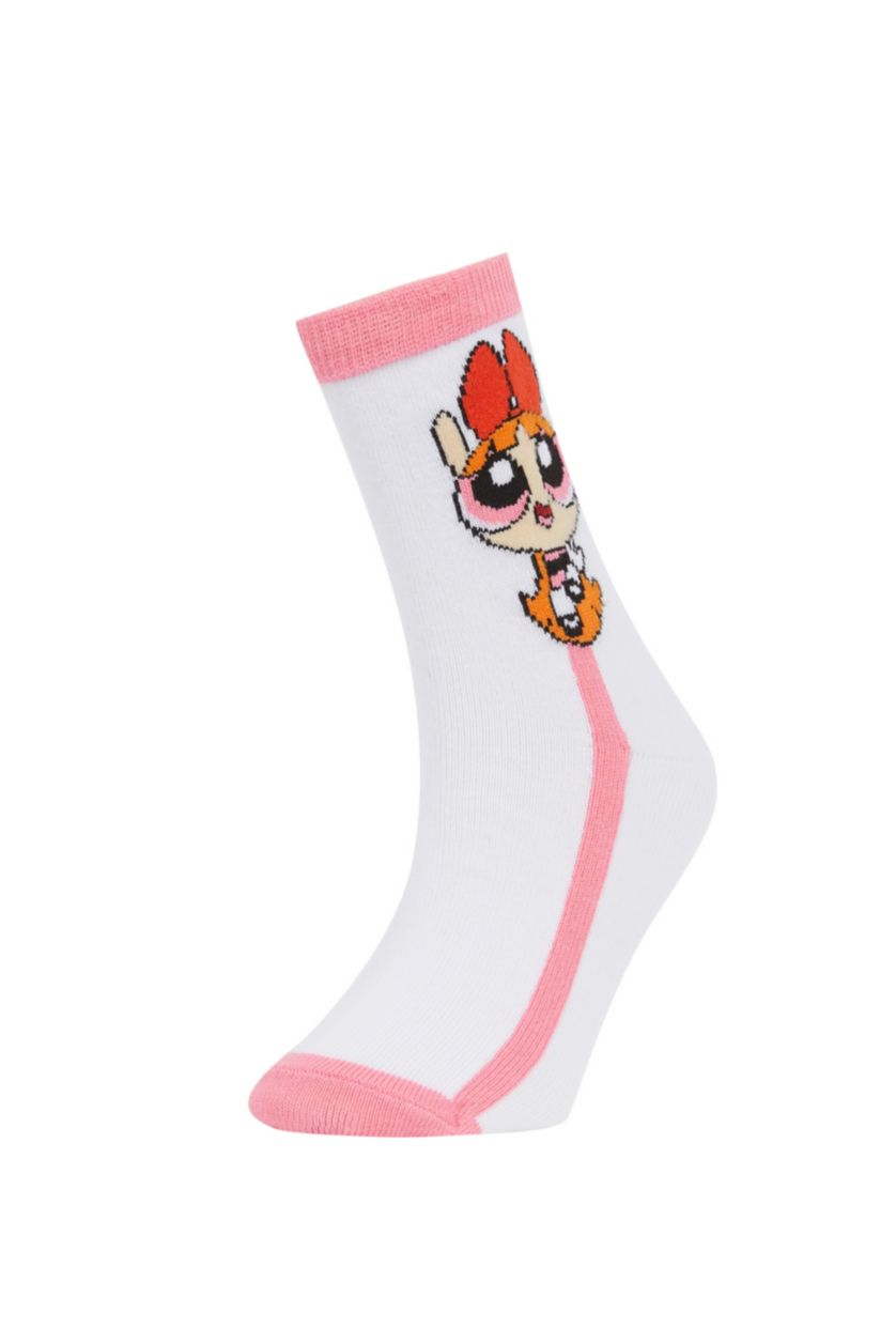 Kız Çocuk - Genç Kız Karma Kız Çocuk PowerPuff Girls 3'lü Pamuklu Patik Çorap