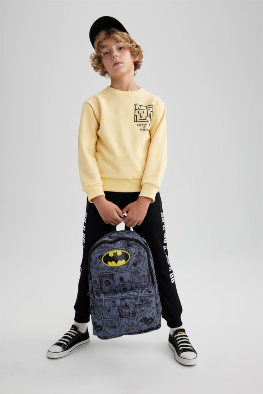 BOYS & TEENS Black Boys Batman Large Backpack