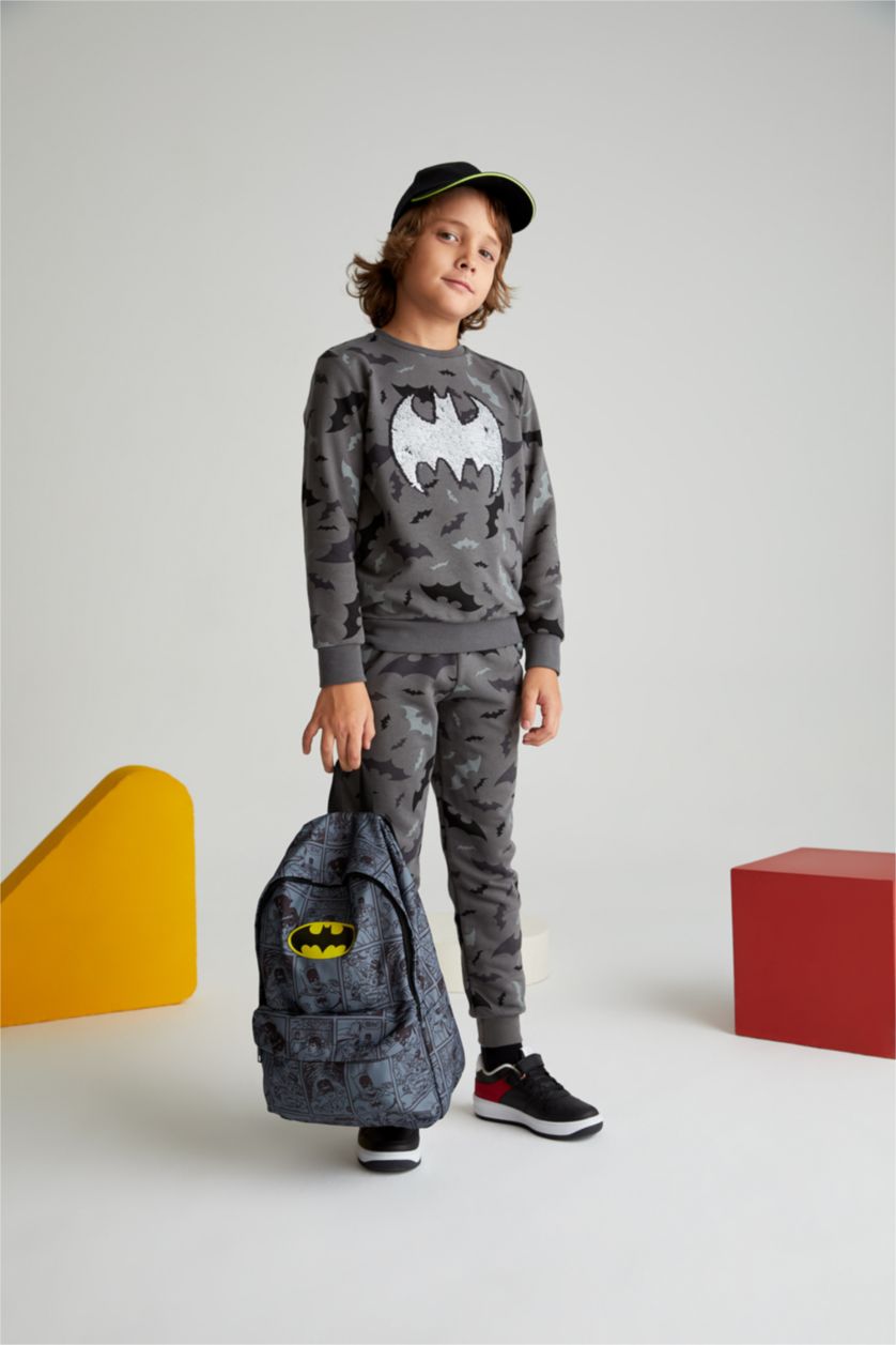 BOYS & TEENS Black Boys Batman Large Backpack