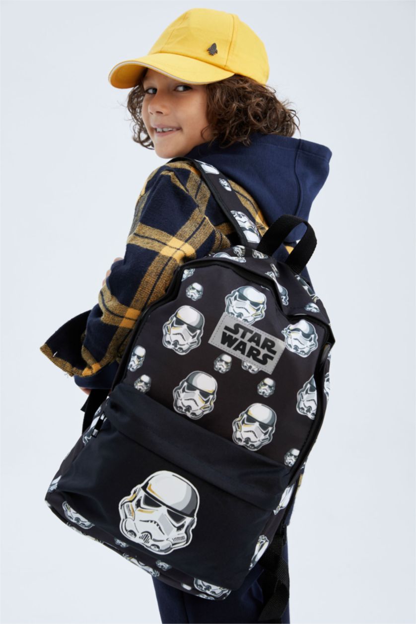 Erkek Çocuk - Genç Erkek Siyah Star Wars Büyük Sırt Çantası Erkek Çocuk