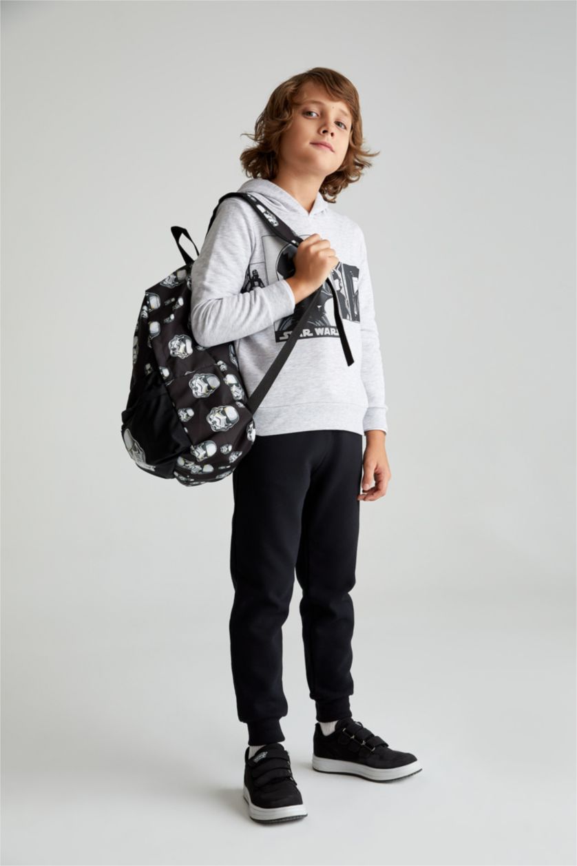 Erkek Çocuk - Genç Erkek Siyah Star Wars Büyük Sırt Çantası Erkek Çocuk