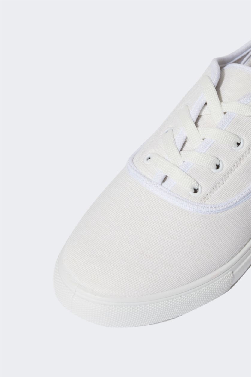 WOMAN White Women Snoopy Lace-Up Cloth Shoes