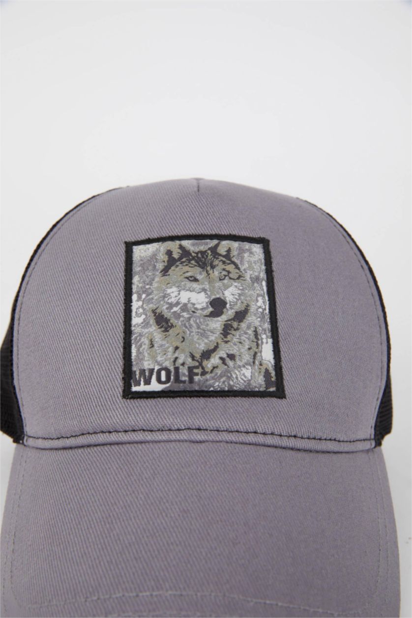 رجالي رمادي قبعة كاب رجالي مطرز