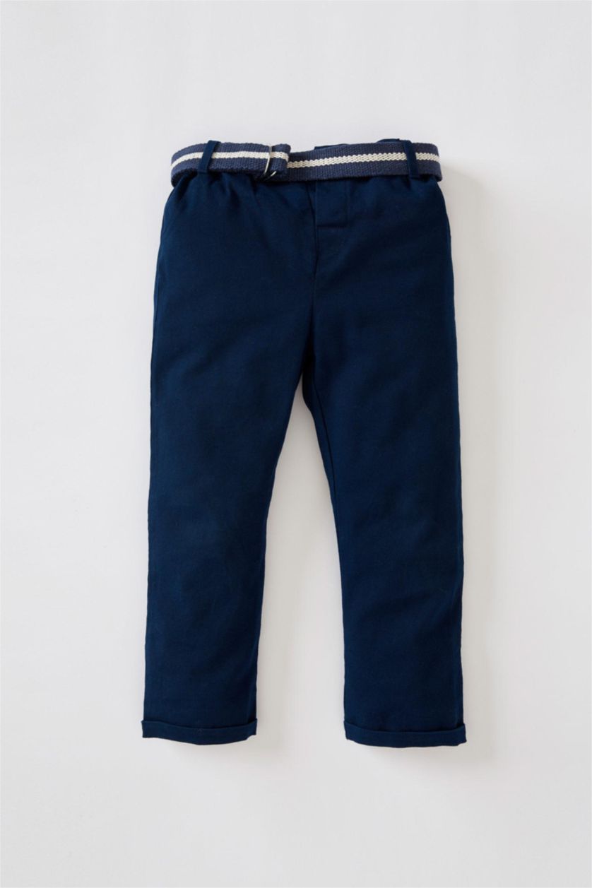 BÉBÉ GARÇON Bleu Foncé Pantalon La Gabardıne Coupe Régulière Basique Journée des enfants