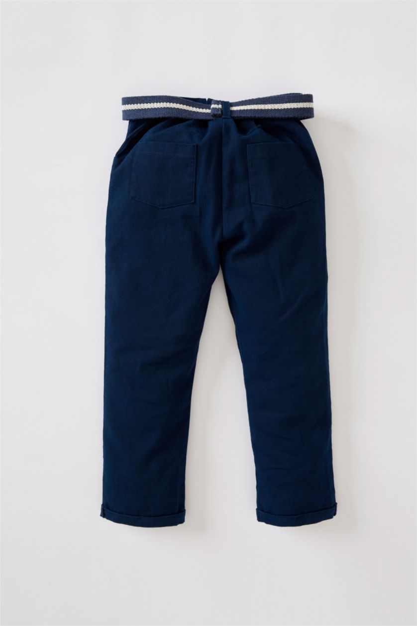 BÉBÉ GARÇON Bleu Foncé Pantalon La Gabardıne Coupe Régulière Basique Journée des enfants